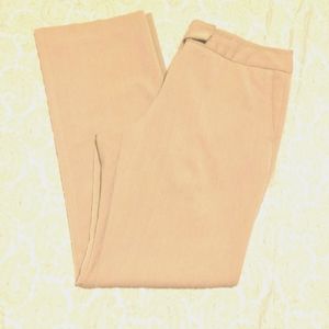 Lynda Covington Light Beige Rayon Blend Straight Leg Dress Slacks Wms Sz 12
